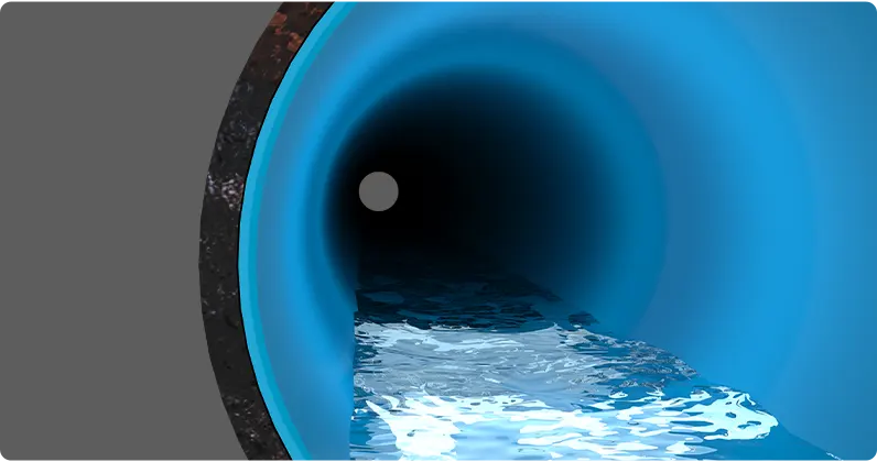 water flowing through a pipe